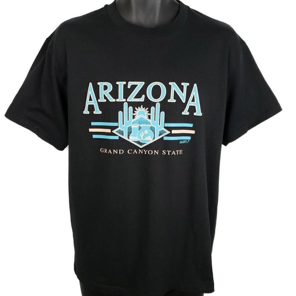 Arizona T Shirt Vintage 90s Grand Canyon State Desert Cactus Mens Size Large